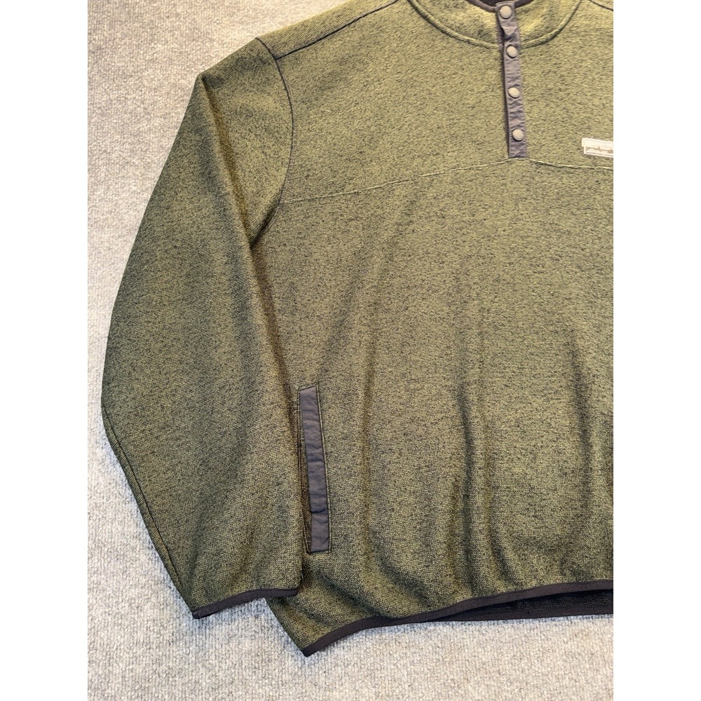 Eddie Bauer Men's 3XL Green Snap Neck Fleece Pullover Jacket - Picture 4 of 10